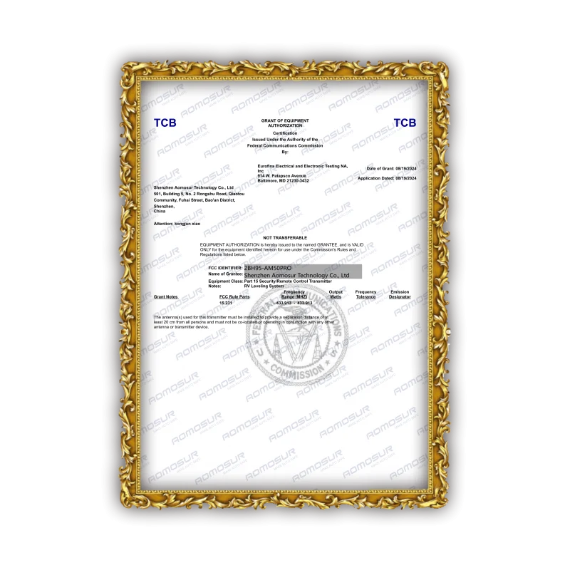 AOMOSUR certification