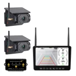 AOMOSUR AM700D PRO dual backup cameras, RV leveling transmitter and 7-inch monitor
